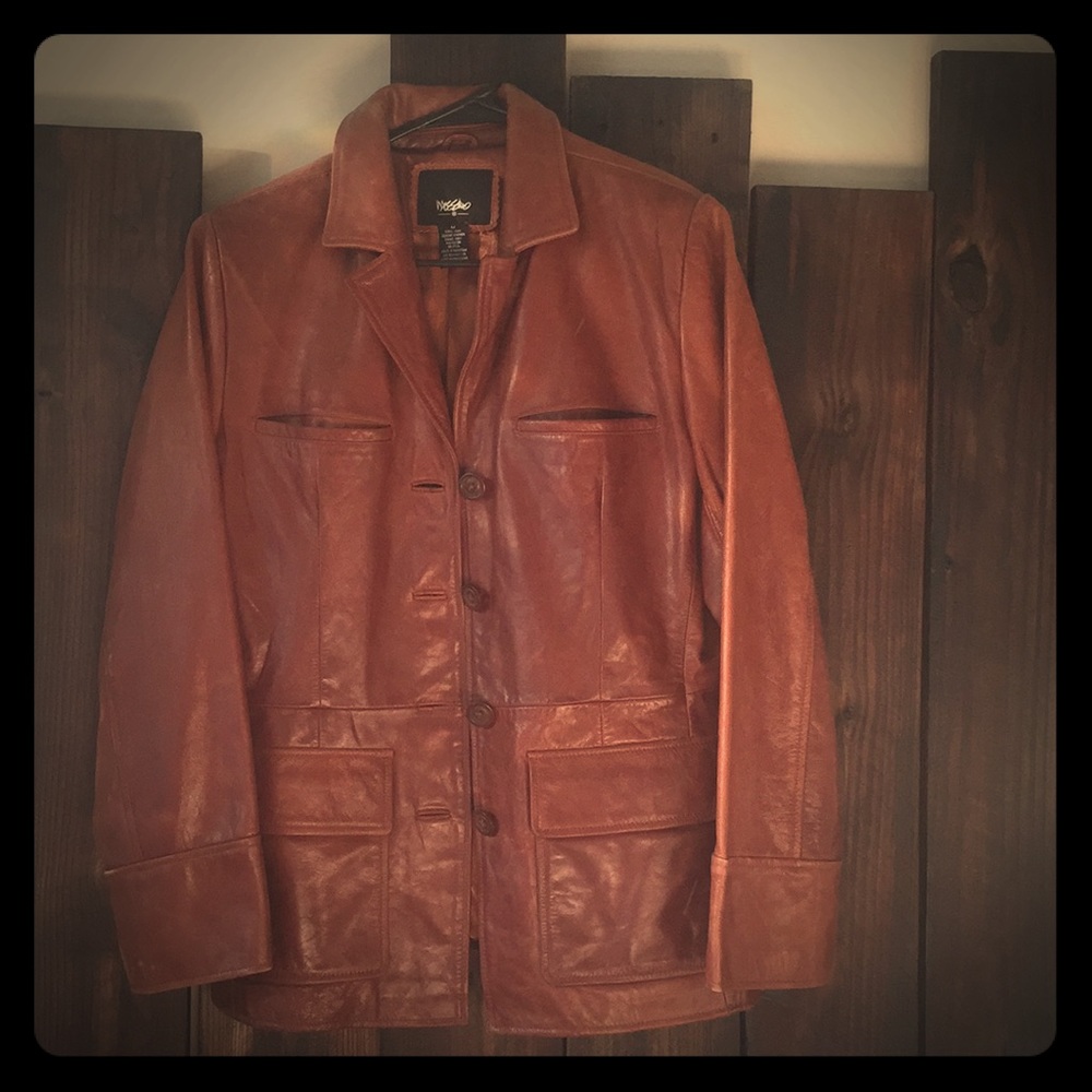 Beautiful brown leather jacket